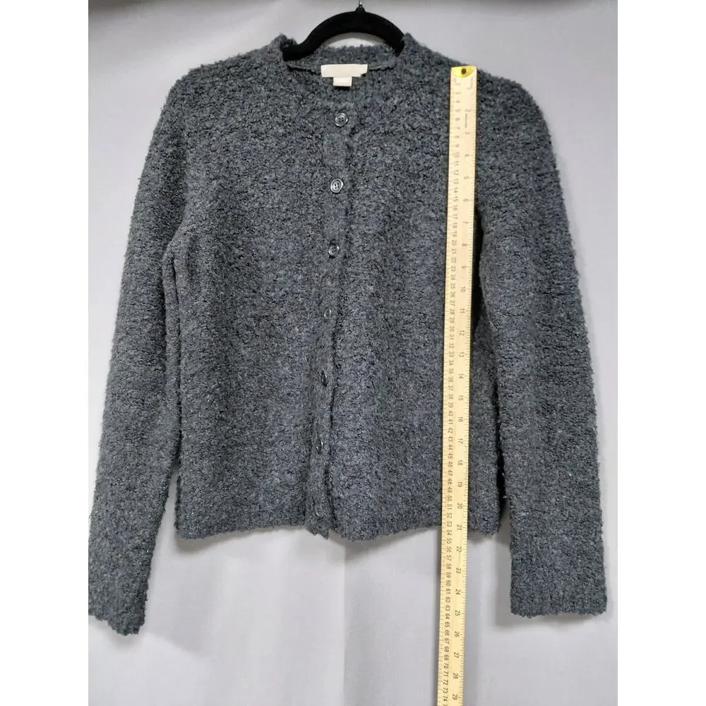 J.Crew Wool Blend Gray Button Front Cardigan Sweater Women Size S